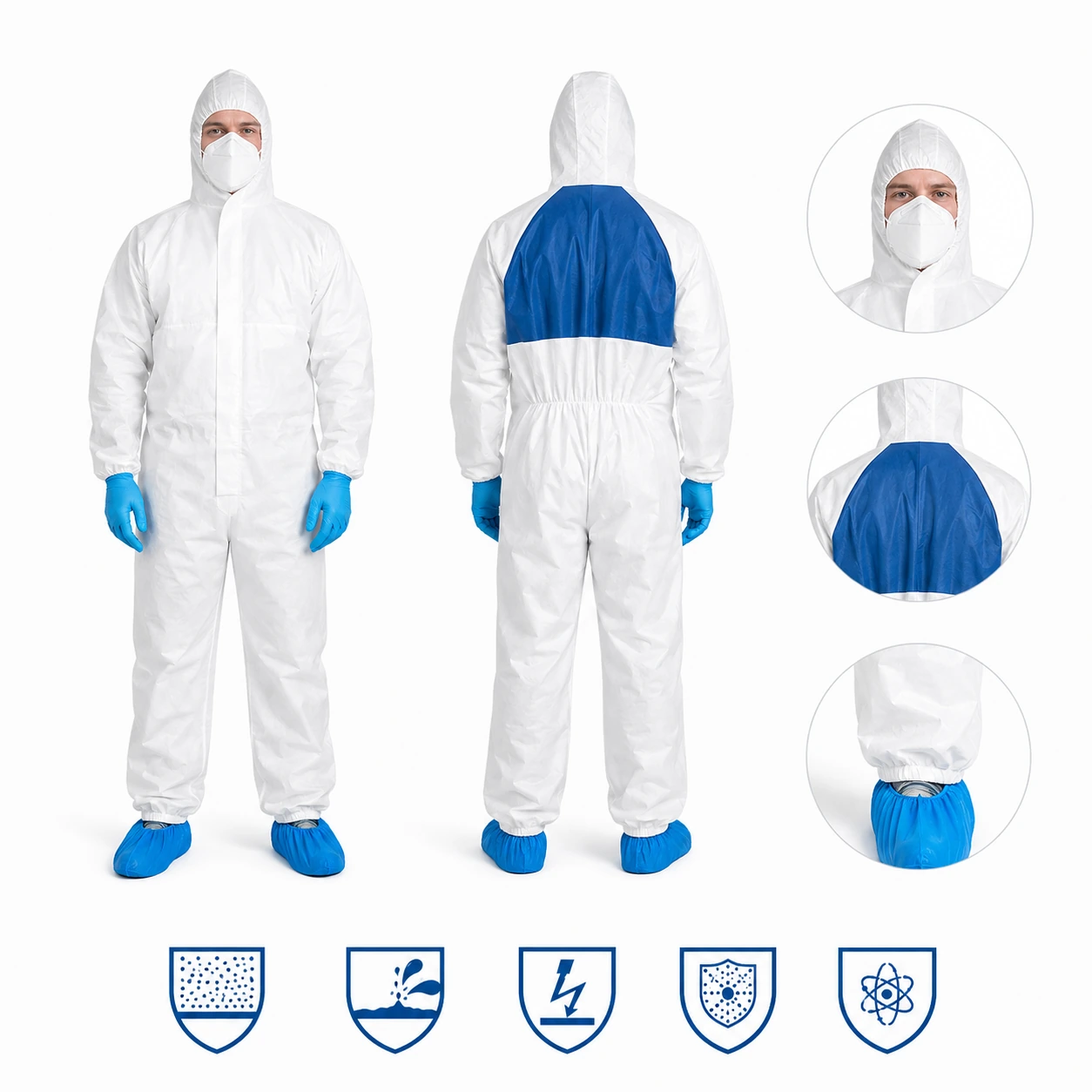 Microporous Laminated Coverall with SMS Back