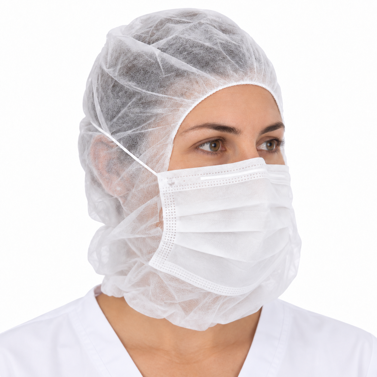 Disposable Hood with Face Mask