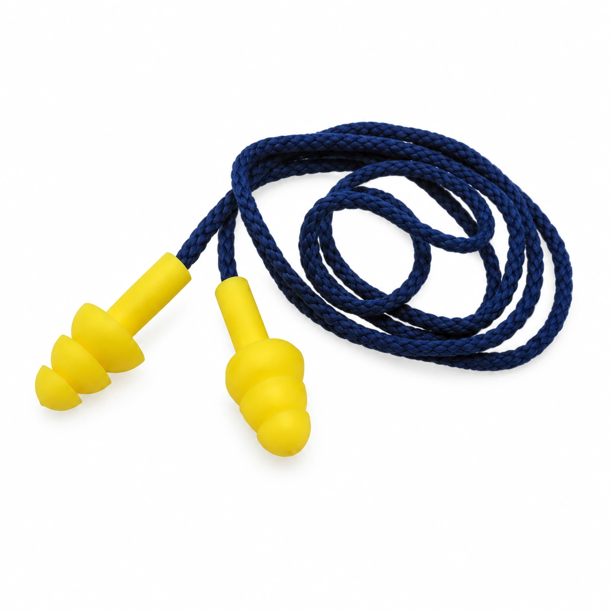 Triple-Flange Corded Earplugs