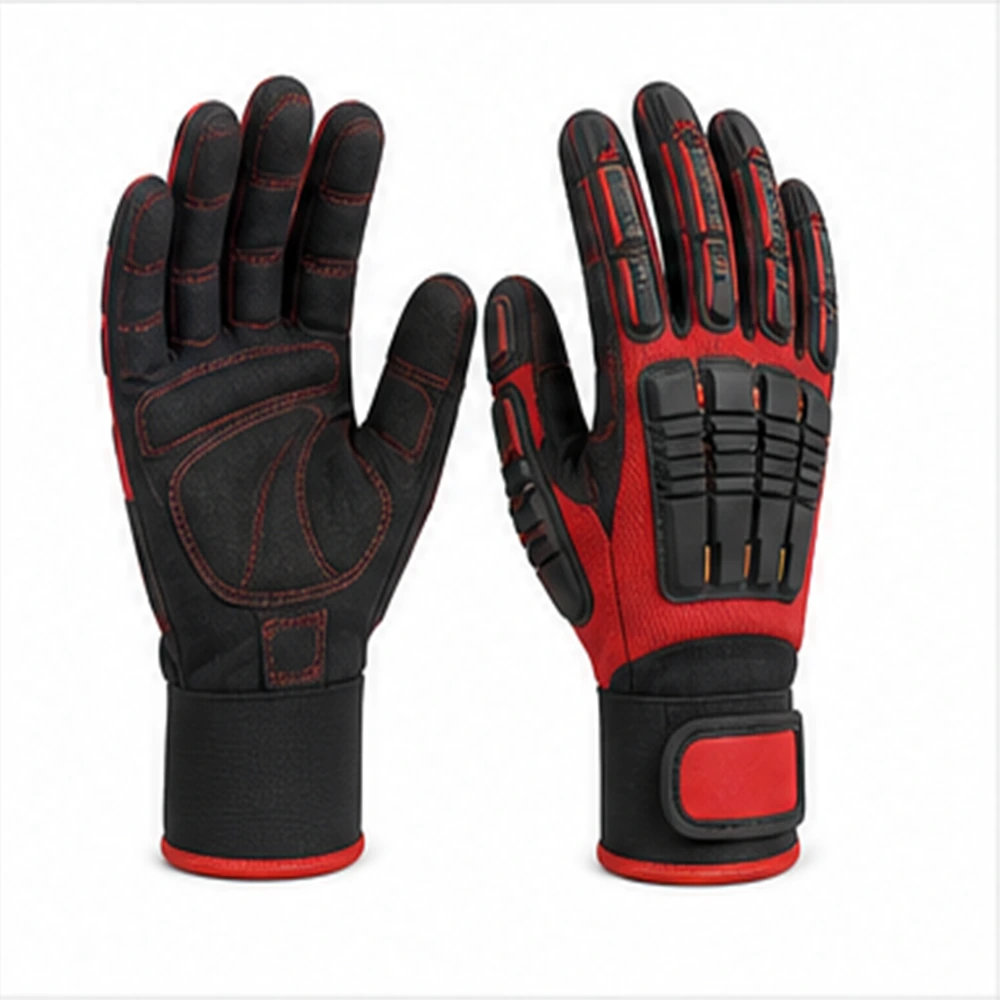 Synthetic Leather Mechanics Gloves