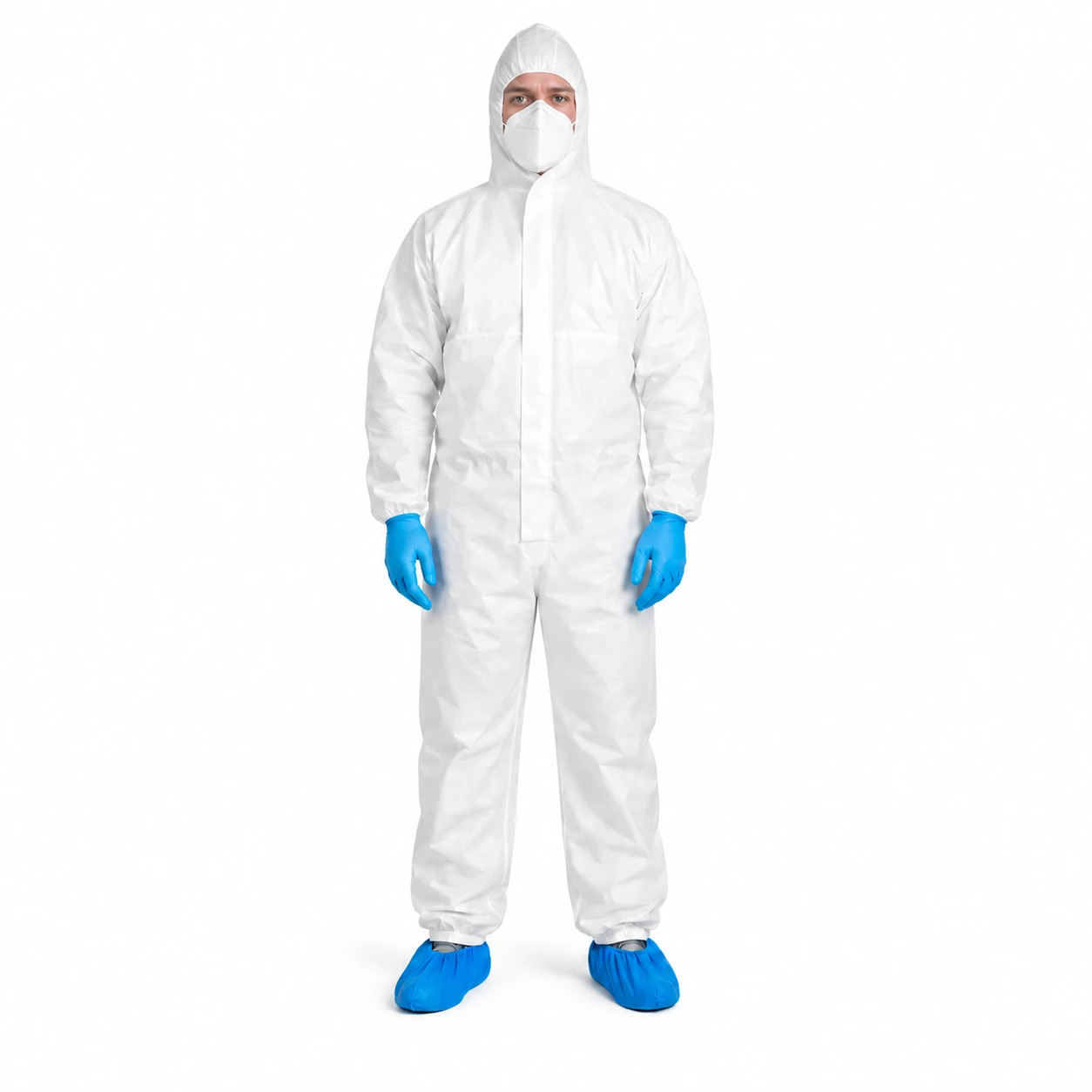 Microporous Disposable Coverall with SMS Back Panel